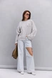 Женский лонгслив oversize серый теплый с принтом sporty & rich Arjen 22284, размер универсальный - изображение 6