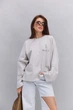 Женский лонгслив oversize серый теплый с принтом sporty & rich Arjen 22284, размер универсальный - изображение 8