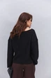 Женский вязаный джемпер oversize черный Arjen 102392, размер L/XL - изображение 5