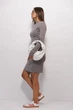Приталенное короткое платье серого цвета Arjen 69072, размер L/XL - изображение 2
