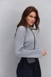В'язана жіноча кофта укорочена світло-сірого кольору Arjen 102284, розмір універсальний - зображення 3