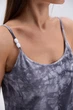 Длинное летнее платье на тонких бретелях графитовое с эффектом tie-dye Arjen 22077, размер S - изображение 2