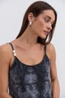 Длинное летнее платье на тонких бретелях черное с эффектом tie-dye Arjen 22077, размер S - изображение 2