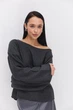 Жіночий в'язаний джемпер oversize графітовий Arjen 102392, розмір L/XL - зображення 4