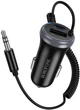 Bluetooth-ресивер Borofone BC64 Contento для автомобиля со встроенным кабелем AUX 3.5 мм USB Type-A USB Type-C Bluetooth 5.4 Black - изображение 1