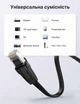 Патч-корд Ugreen NW134 Cat 8 U/FTP RJ45 40 Гбит/с 8 жил 5 м плоский Черный (10983) - изображение 4