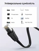 Патч-корд Ugreen NW134 Cat 8 U/FTP RJ45 плоский 0.5 м Черный (10979) - изображение 4