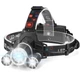 Тройной налобный фонарь на аккумуляторе LED Headlight, велофара - изображение 1