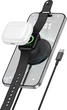 Беспроводное зарядное устройство Borofone BQ41 Glory 3-in-1 magnetic wireless fast charging Black - изображение 7