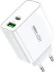 Мережевий зарядний пристрій Remax Kiddy Series 65W A + C Fast Charger RP-U125 (EU) White - зображення 1