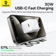 Сетевое зарядное устройство Baseus Palm Fast Charger 1C 30W EU Moon White - изображение 9
