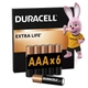 Батарейка Duracell AAA лужні 6 шт. в упаковці (5000394107472 / 81483511) - зображення 1