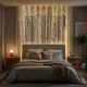 Гірлянда штора Роса Хвойна лапа 3×2 м 400 LED Тепле біле світло Світлодіодна новорічна штора для вікна, стіни, фотозони IP44 - зображення 2