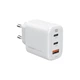 Зарядное устройство Intaleo 65W GAN 2USB-C PD+USB-A QC 3.0 white (1283126559525) - изображение 1
