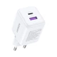 Зарядное устройство Ugreen USB + USB-C GaN 30W X516 white (65015) - изображение 2