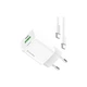 Зарядний пристрій ColorWay GaN Mini 35W PD Port PPS USB (Type-C PD + USB QC4.0) cable Type-C (CW-CHS055PDC-WT) - зображення 1