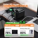 Мощный повербанк для ноутбука O2 Project 100000 mAh PD100W 2xType-C/4xUSB павербанк с быстрой зарядкой, фонариком и цветным дисплеем - изображение 2