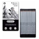 Олівці чорнографітові Drawing pencils Acmeliae 12 видів різної жорсткості, 44053 - изображение 1