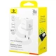 Зарядний пристрій Baseus 1xUSB-C 30W + 1xUSB white (P1011160A213-00) - зображення 7