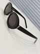 Женские черные солнцезащитные очки Saint Laurent SL M136/F овальная оправа 53-22-145 - изображение 10