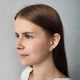 Срібні сережки Ажур з Білими Каменями срібло 925 проби Родоване 51168р 2.80г - зображення 2