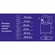 Замок навесной WERK PVC-IP-0150W 50мм (121467) - изображение 2