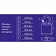 Замок навесной WERK PVC-IP-0160W 60мм (121468) - изображение 2