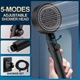 Душевая лейка Water Saving Shower с 5 режимами, кнопкой Stop и силиконовыми форсунками, черная - изображение 4
