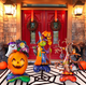 Фольгированный Шар Фигура Halloween Ведьма С Черной Кошкой На подставке 85х44см (34") - изображение 2