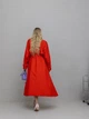 Женский тренч удлиненный Анталия LEO PRIDE 0194 50-52 (54) Коралловый ( LP - 0194/1 D ) - изображение 8