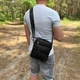 Деловая мужская барсетка премиум класса из натуральной кожи Tiding Bag деловая сумка, мессенджер 25 x 20 x 6 см Чёрная (40104ч) - изображение 5