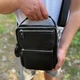 Стильная мужская кожаная барсетка Tiding Bag с ручкой премиум класса из натуральной кожи сумка для документов городская кросс-боди 25 х 22 х 7 см Чёрная (908209) - изображение 9