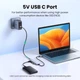 USB-C Hub UGREEN CM219 4-Port USB 3.0 концентратор-разветвитель адаптер для MacBook Pro iPad Pro Samsung Galaxy Note 10 S10 тонкий с доп. питанием Type-C 5Gbps 1.5м Grey - изображение 4