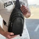 Мужской кожаный слинг Tiding Bag премиум класса через плечо из натуральной кожи сумка кросс-боди городская 30 х 18 х 5 см Чёрный (22250122) - изображение 6