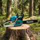 Цепная пила Makita бензиновая 50 см³ для спиливания деревьев бензопила профессиональная 4,8 л.с. садовая 45 см шина 0,325 цепь 11000 об мин ручной инструмент обрезки веток заготовки дров - изображение 12