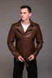 Куртка косуха чоловіча з м'якої екошкіри 2XL коричнева 5212463s5 - зображення 6