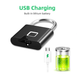 Умный навесной замок с отпечатком пальца, сенсорный биометрический замок, USB-зарядка, до 10 отпечатков, для сумки, шкафчика и чемодана (203) - изображение 4