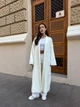 Жіночий довгий кардиган молочного кольору 39252 One Size - зображення 3