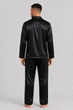 Чоловіча шовкова піжама BOBRAND "Total Black" - XL - изображение 5