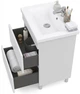 Тумба напольная MEBLIBUD EMILY 80 с 2-мя ящиками с умывальником Cers 80см белая - изображение 4