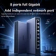 Коммутатор UGREEN 8-портовый Gigabit Ethernet Switch в алюминиевом корпусе (CM634) - изображение 2