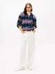 Світшот на флісі тедді жіночий Tommy Hilfiger Fair Isle Print Teddy Fleece Sweatshirt XW07316(Navy Multi) S Синій (198296728088) - зображення 3