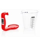 Кухонные весы цифровые мерная чашка Digital Scale With Measuring Cup 2 в 1 чашка-веса до 1000 г Красный - изображение 6