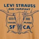 Футболка хлопковая длинная мужская Levi`s 379403062 XL Бежевая (1161676320) - изображение 5