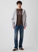 Футболка хлопковая длинная мужская GAP 570831396 2XL Коричневая (1161692570) - изображение 3