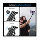 Монопод XO SS22 4in1 Magnetic Multi-function Mini BT Selfie Stick, Photo Booster, Чорний - изображение 8