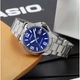 Чоловічий наручний годинник Casio MTP-V004D-2B, кварцовий, сталевий браслет, водозахист 30 м - зображення 4