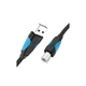Кабель для принтера USB 2.0 AM/BM 1.5m black Vention (VAS-A16-B150) - зображення 3