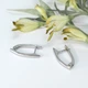 Сережки з медичного золота Біле Золото Стрілки - DGS, 24х3 мм, 2.8 г, арт. 1201 - зображення 2