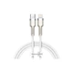 Дата кабель USB-C to Lightning 1.0m Cafule Metal PD 20W white Baseus (CATLJK-A02) - изображение 1